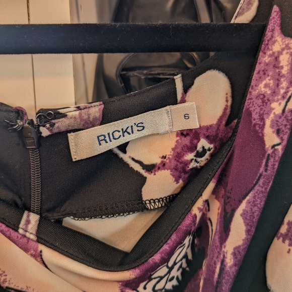 Ricki's Flowered aFit and Flare Dress - Picture 2 of 5
